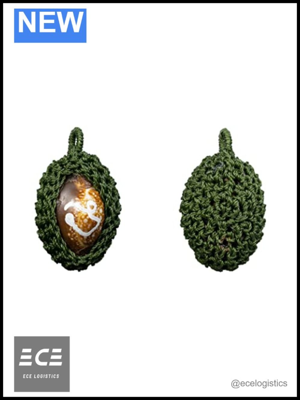 Thai Buddha Amulet Pendant Magic Green Rope Shell Holy Bia Kae Talisman